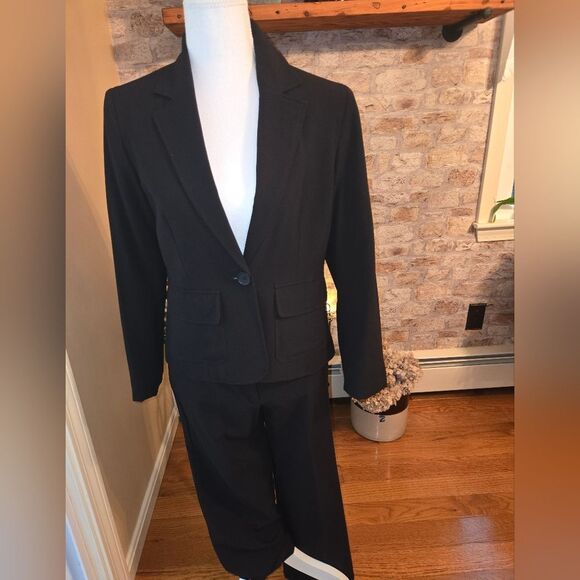 Bandolino Petite Charcoal Stretch Pantsuit - Picture 1 of 7
